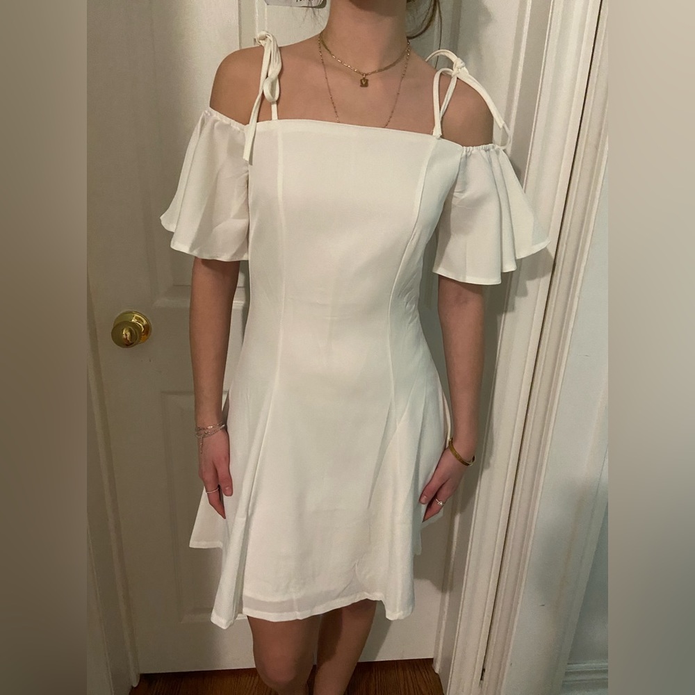 White Off the Shoulder Dress